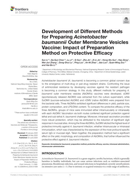 Development of Different Methods for Preparing Acinetobacter 